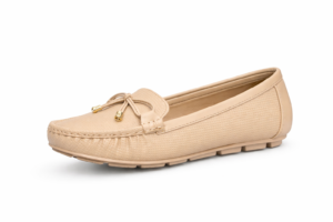 Beige Bow Comfort Loafer