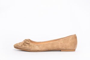 Beige Suede Comfort Flat