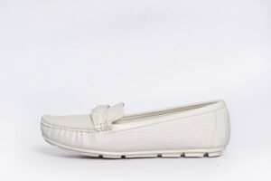 White Luxe Driving Loafer